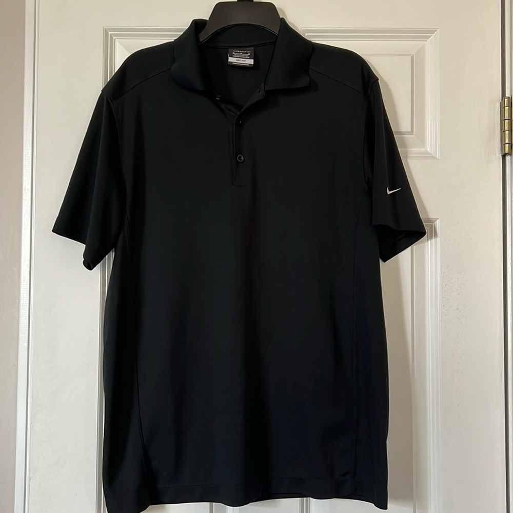 Mens Nike Golf dri-fit performance polo,  solid black,  size M,  like new!